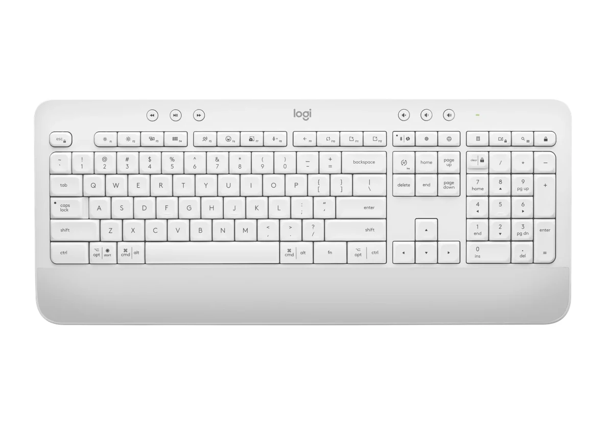 Logitech Signature K650 в цвете Off-white, вид сверху
